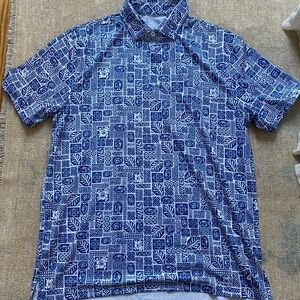 Men's Blue Patterned Shirt